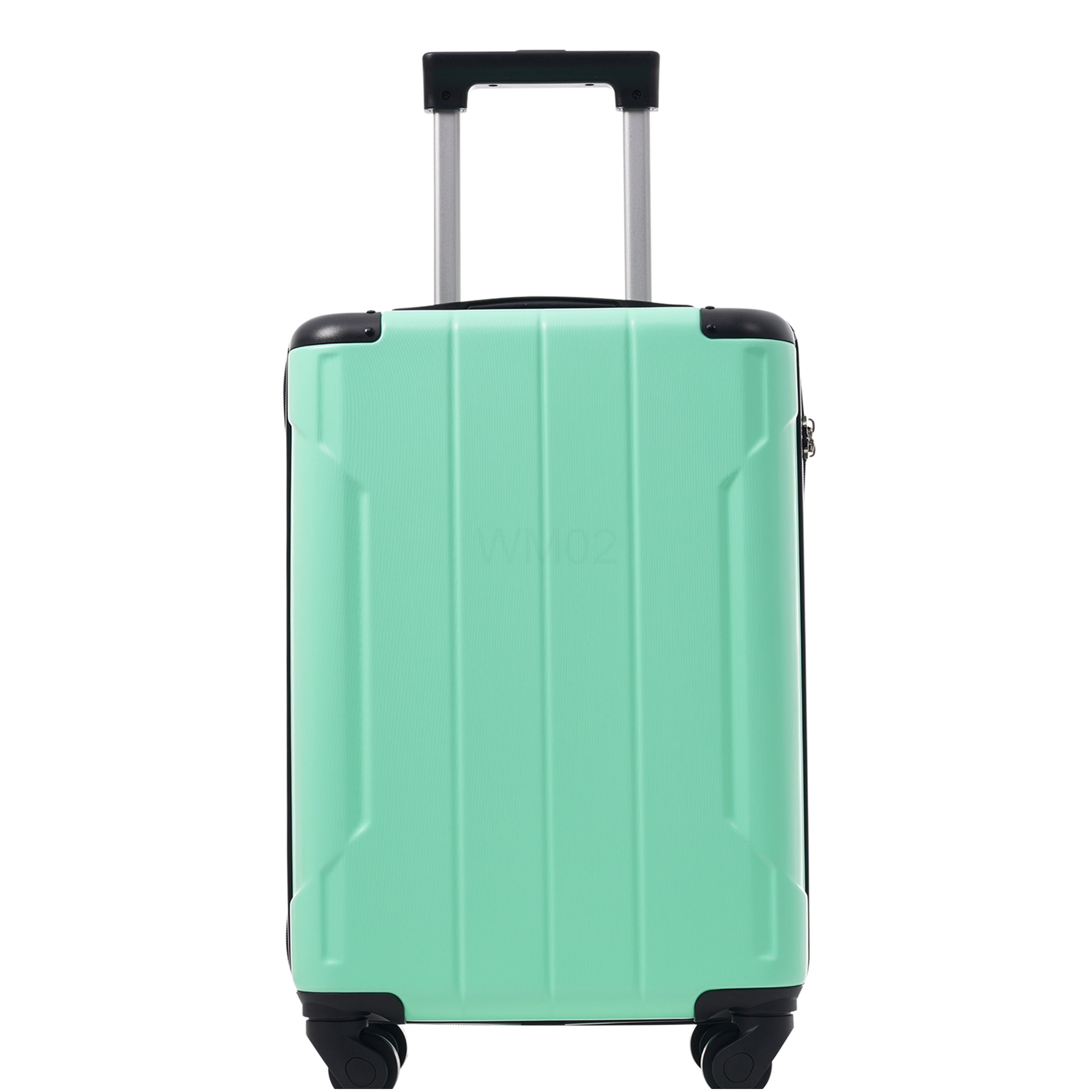 20 Inch Habshell Carry On Suitcase with Spinner Wheels, TSA Lock & Packing Cubes, Lightweight Durable ABS Luggage in Creamy Green