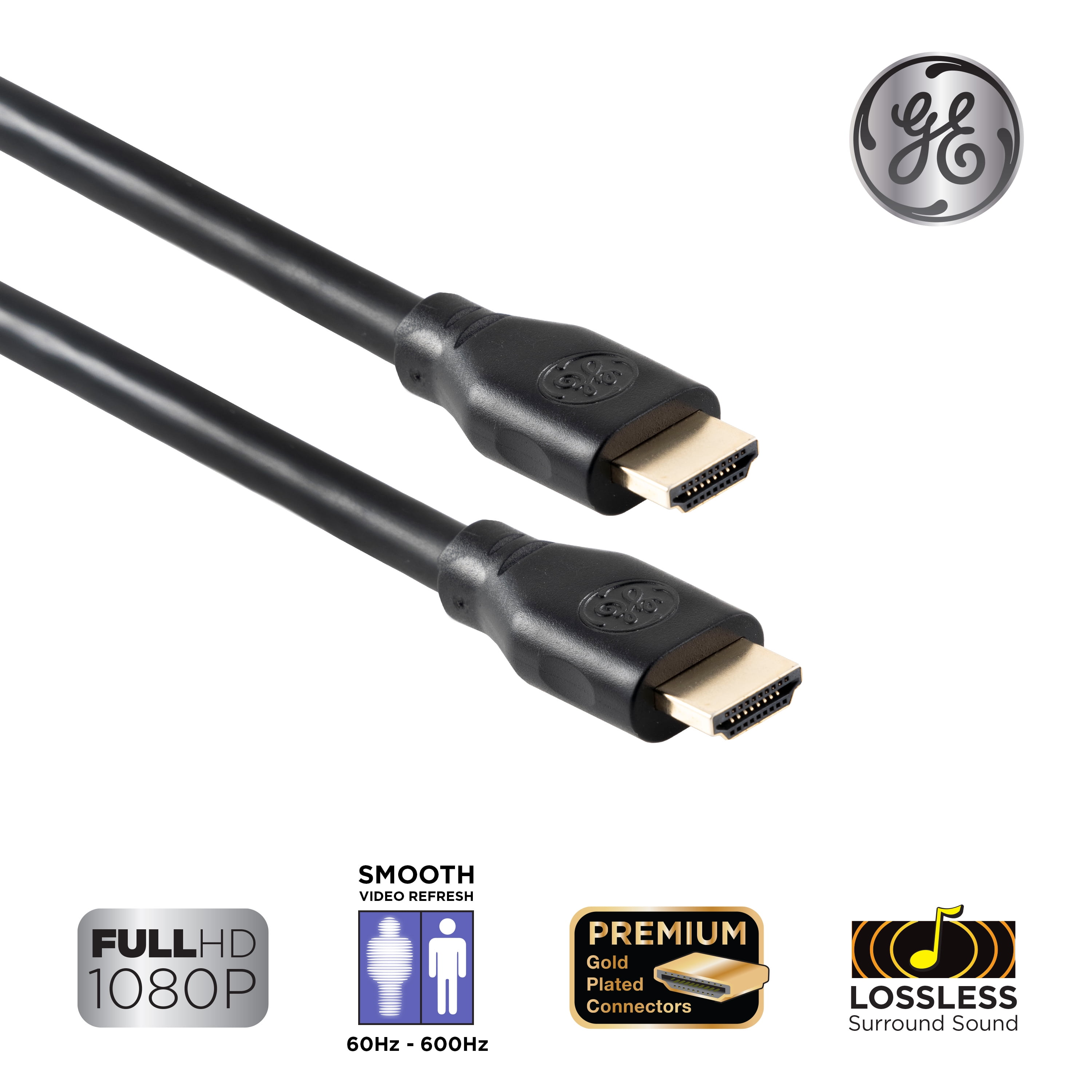 GE 1080P HDMI to HDMI 25-ft Black in the HDMI Cables department at