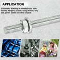 thumbnail image 7 of Uxcell 12-Pack Fully Threaded Rod, M4x200mm 201 Stainless Steel Right Hand Thread Bar Studs with Hex Nuts and Washers, 7 of 7
