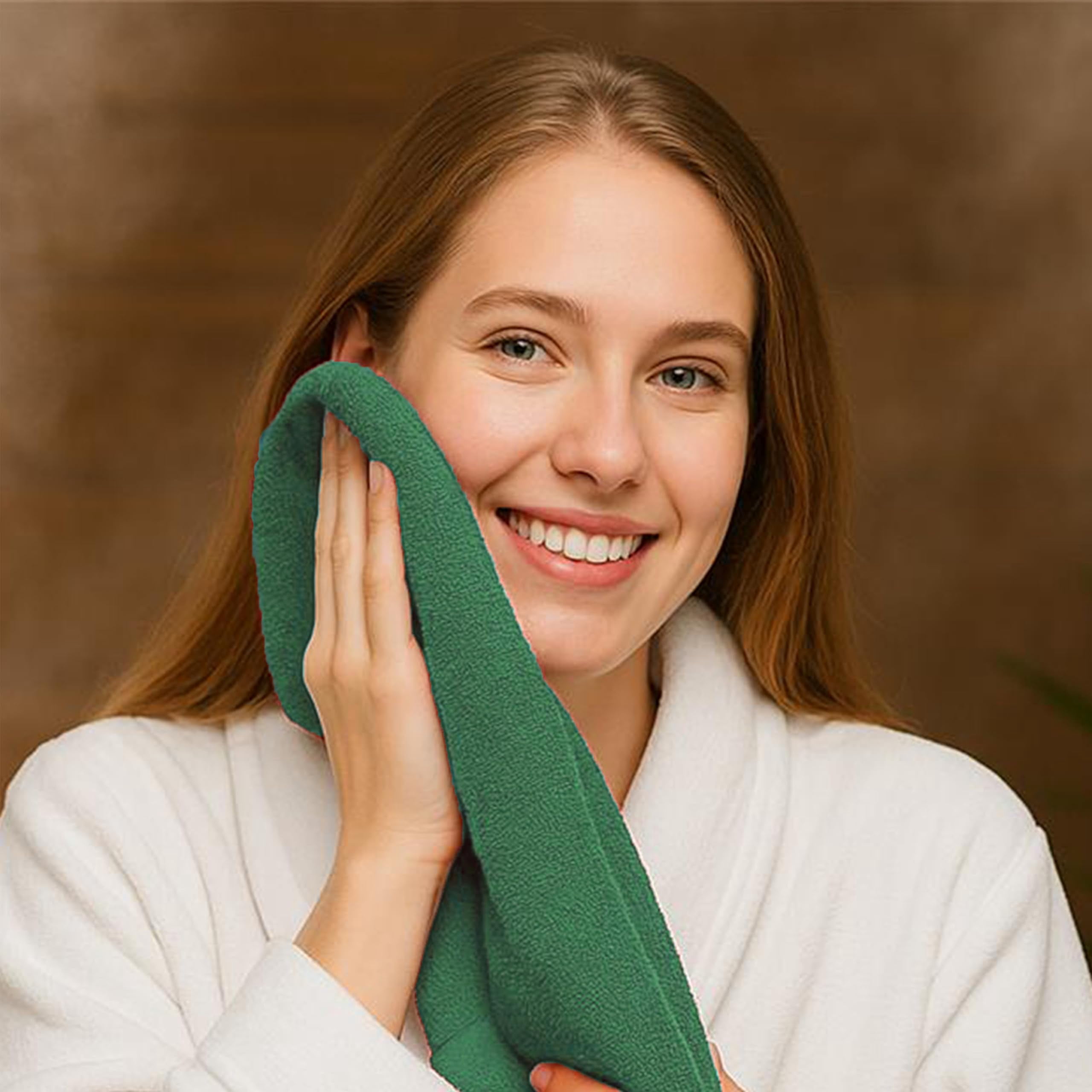 SupremePlus Premium Absorbent 16" x 27" 100% Ring Spun Cotton Hand Towels, Green 12 Count