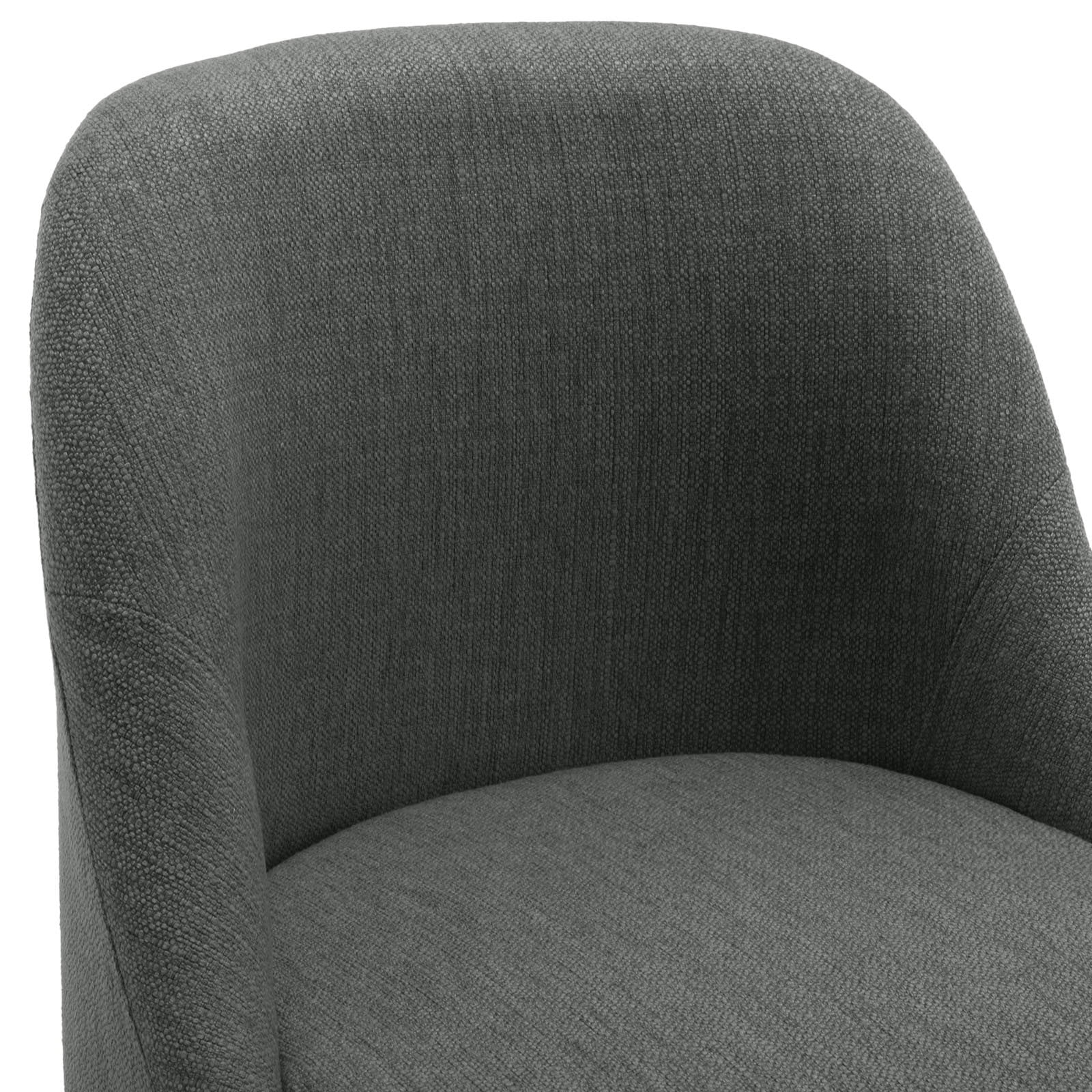 ANMINY Counter Height Bar Stools Set of 1, 26" Seat Height Upholstered Linen Fabric Swivel Barstools with Mid-Back Modern Chairs Island Stools for Home Bar Kitchen Pub