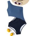 thumbnail image 3 of Women's Bathing Suits One Shoulder Cutout One Piece Swimsuit Swimwear Monokini, 3 of 6