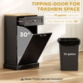 thumbnail image 4 of Free Standing Kitchen Trash Bin Cabinet, Black, Trash Can Holder with Drawer, 4 of 6