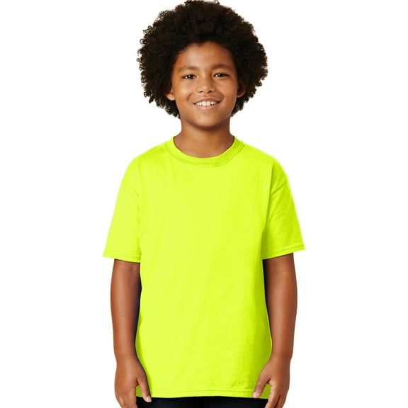 Kid's High-Visibility Youth Tee Shirt, XL (18-20) Safety Green