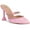 Pink Glitter, variant on Womens Silver Glitter Embellished Trim Padded Slip Resistant Gylana Pointed Toe Sculpted Heel Slip On Dress Pumps Shoes 5.5 M