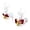 White, variant on Xingjin Reindeer Figurines, Pair of Christmas Deer Statues with Bows and Bells, Holiday Tabletop Decor for Mantel and Living Room Display