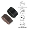 thumbnail image 3 of Uxcell Sujetador de Bucle de Cuero, 4 Pcs Sujetadores de Bucles de Cuero para Cinturones/Cintas de 1.3 Pulgadas de Ancho, Color Negro/Café, 3 of 7