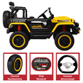 thumbnail image 4 of Montable Electrico Camioneta Para Niños Control Remoto Luz 12v - Amarillo, 4 of 7