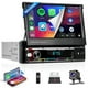 thumbnail image 3 of Wireless Carplay Android Auto Single Din Radio, 7 Inch Manual Foldable Car Stereo with Backup Camera, 3 of 5