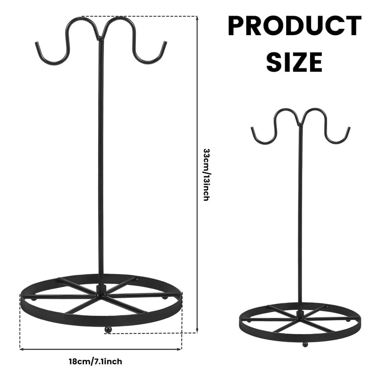 Banana Holder Stand With Hook - Rust-Proof Metal Fruit Hanger, Moon Style, For Countertop Decor