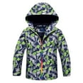 thumbnail image 1 of AAMILIFE Boys Waterproof Fleece Lined Jacket Color Block Windbreaker Hooded Coat, 1 of 2