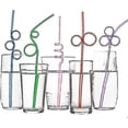 thumbnail image 2 of 10 Pieces Random Reusable Pet Plastic Silly Straws Drinking Straws Curly Colourful Creative Multi-shaped Novelty Party, 2 of 3