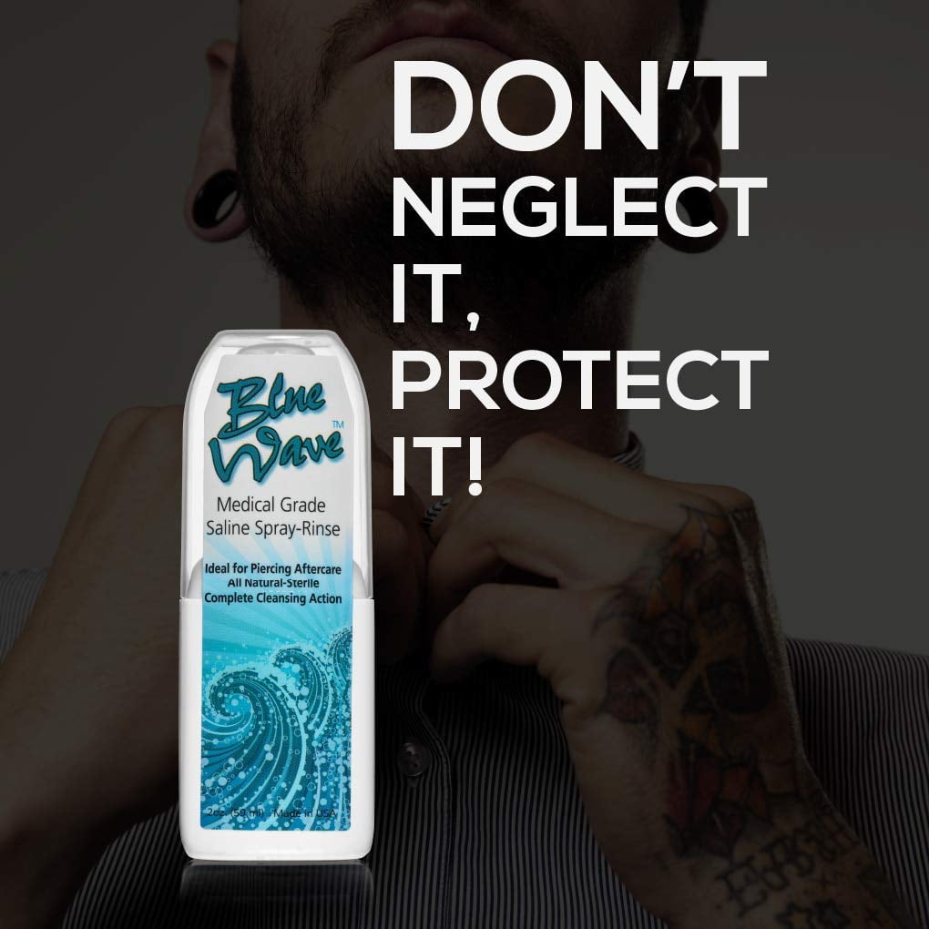 Buy Tattoo Goo Blue Wave Saline Cleansing Solution Natural, Medical