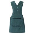 thumbnail image 1 of LCXmlly Kitchen Apron Cooking Apron Sleeveless Oilproof Zipper Pocket Western Style Lapel Plaid Pattern, 1 of 6