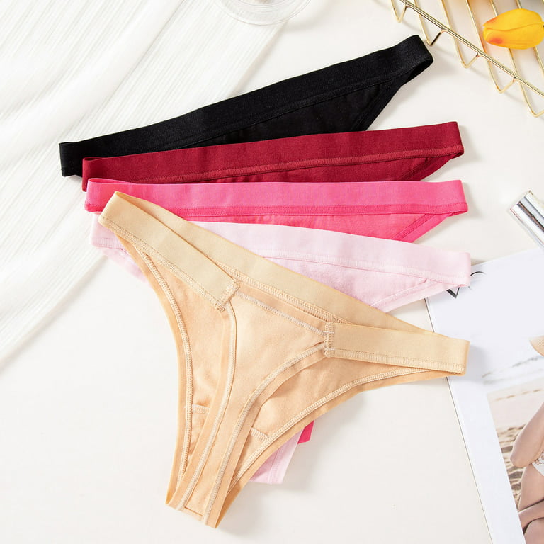 Aayomet Women'S Panties Girl High Waist G String Brief Pantie Thong Lingerie  Knicker Lace Underwear,PK2 M 