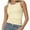 Beige, variant on Women's Crew Neck Tank Tops Breathable Slim Fit Sleeveless Design Trendy Going Out Tops