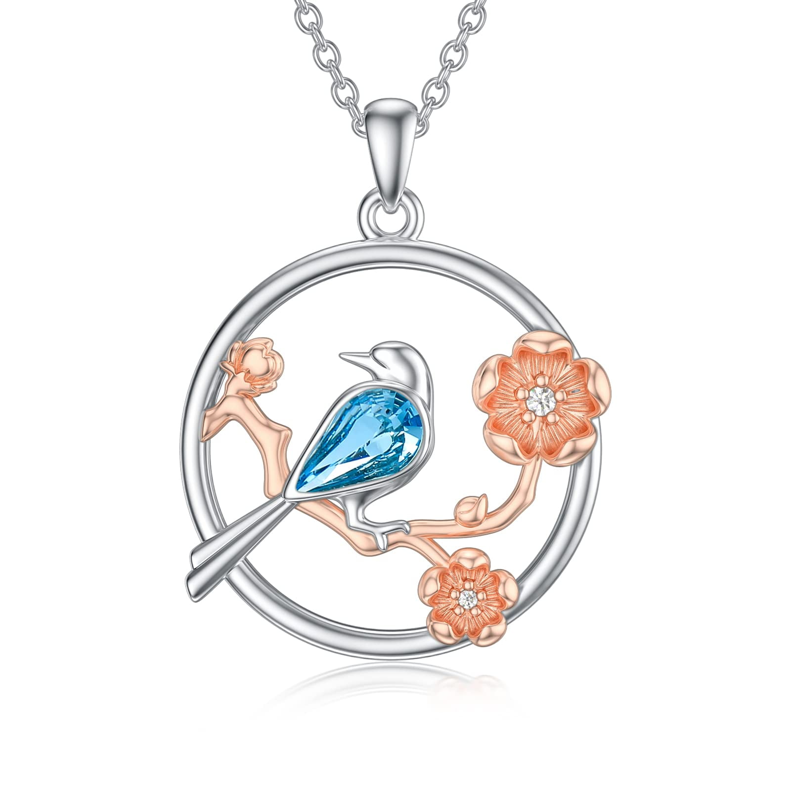 Bird Necklace Personalized Gifts Animal Robin Jewelry Bird Lover Teen Girls BFF