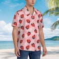 thumbnail image 5 of Daiia Strawberries Hawaiian Shirt for Men Gentle Cotton Regular Short Sleeve Casual-XX-Large, 5 of 9