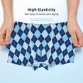 thumbnail image 5 of Pofeuu Blue Squares Print Boys' Boxer Brief Boys Underwear Kids Underwear Boys Cotton-Large, 5 of 7