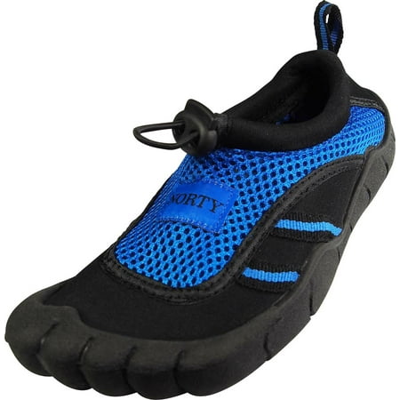 

NORTY Mens Water Shoes Adult Male Pool Shoes Blue Black 10 - Runs 1 Size Small