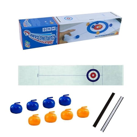 Juego De Curling De Mesa Portátil – Set Familiar Compacto Con 8 Piedras, Ideal Para Viajes, Escuela Y Partidas En Casa, Diversión Para Niños Y Adultos