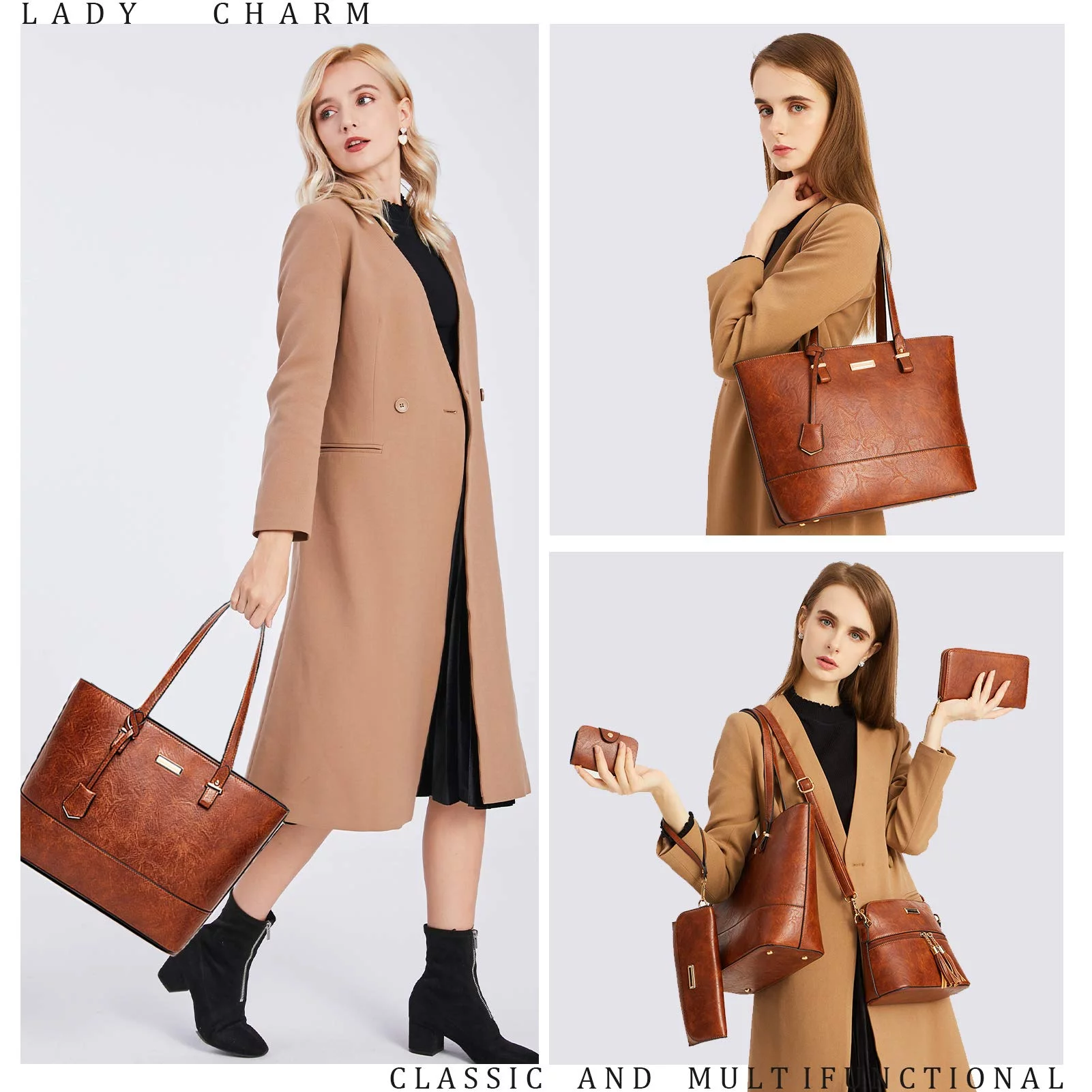 OUSIMEN Purses and Handbags for Womens Satchel Shoulder Tote Bags Wallets