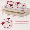 thumbnail image 5 of Valentine's Day Velvet Portable Storage Box with Removable Compartment – Jewelry Display, Earring Holder, Necklace Holder – Great Gift, 5 of 7