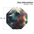 thumbnail image 2 of KLL Drink Coasters Set Octagon of 4,PU Leather Absorbent Coasters Set Decorative Coffee Cup Coasters Housewarming Gift for Home Decor-Cute Flower Chihuahua Puppy, 2 of 5