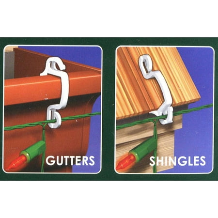 100ct outdoor gutter or siding hooks for hanging icicle 100ct outdoor gutter or siding hooks for hanging icicle