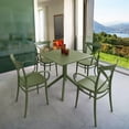 thumbnail image 4 of Luxury Commercial Living 31" Olive Green Square Dining Table, 4 of 4