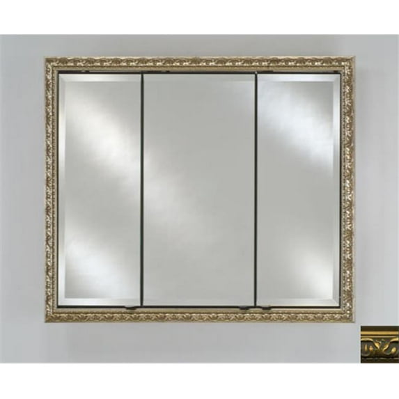 Afina Corporation TD3830RVALGD 38 in.x 30 in.Recessed Triple Door Cabinet - Valencia Gold