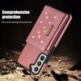 thumbnail image 3 of Dteck Wallet Case for Samsung Galaxy A14 5G,Crossbody Wallet Case for Women Bling Glitter PU Leather Phone Case with RFID Blocking Card Holder Cover,Pink, 3 of 11