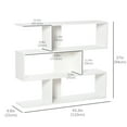 thumbnail image 3 of HOMCOM Bibliothèque Polyvalente à 3 Étagères, Support en Bois, Rangement pour Bureau à Domicile, Blanc, 3 of 10