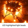 thumbnail image 2 of Halloween Solar Giant Spider Web Lights Solar Halloween Lights Decorations Outdoor 40inch Lighted Spider Web Light up Withgiant Spiders for Yard House Decor, 2 of 9