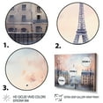 thumbnail image 3 of Designart "Calm Paris City View in Vintage Style" Cityscapes Framed Wall Art Decor - Industrial Blue Paris Bedroom Framed Canvas Wall Art, 3 of 6