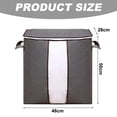 thumbnail image 2 of Clothing Organizer For Closet, Save Space Foldable Bins With Sturdy Zippers, Clear Viewing Window Storage Solutions (Pack Of 3, Grey), 2 of 5