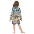 thumbnail image 7 of FORMRS Niños Bathrobe Unisex Hooded Robe Soft Plush Pajamas Sleepwear, Size 4-6T, Floating Whale, 7 of 7