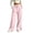 Pink, variant on Womens Wide Leg Sweatpants Cotton Line Elastic High Waisted Side Slits Drawstring Baggy Lightweight Pants with Pockets Athletic Joggers Trousers