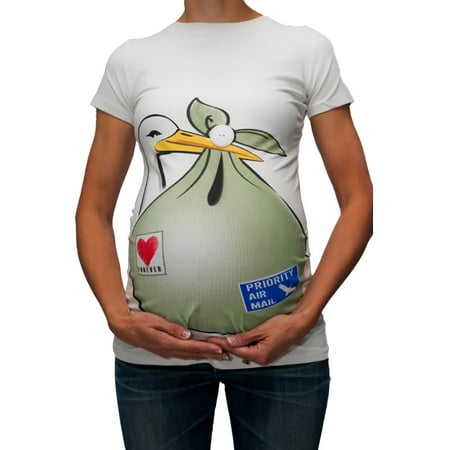 

Women s Cute Priority Airmail Letter Print Maternity T-Shirt
