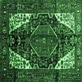 thumbnail image 1 of Ahgly Company Indoor Square Persian Emerald Green Traditional Area Rugs, 3' Square, 1 of 4