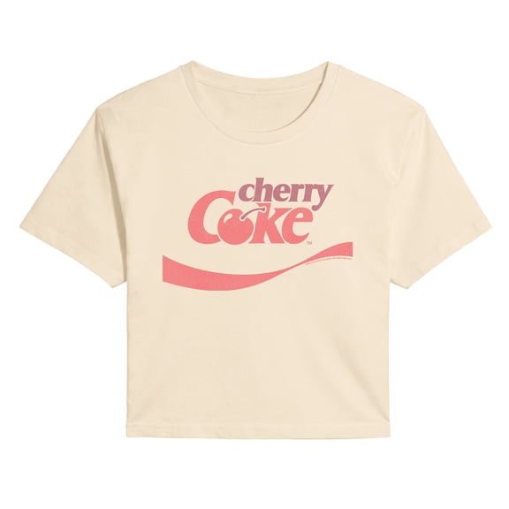 Coca-Cola - Cherry - Juniors Cropped Graphic T-Shirt