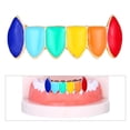 thumbnail image 2 of 18 K chapado en oro Hip Hop Dientes Grills s Top Bottom Dientes Grill Joyería para 18K Gold_Bottom Hugo parrilla de dientes, 2 of 7