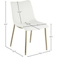 thumbnail image 3 of Meridian Furniture Isla Off White Vegan Leather Dining Chair (Set of 2), 3 of 8