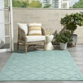 thumbnail image 2 of Nourison Easy Care Indoor/Outdoor Aqua/Teal 4' x 6' Area Rug, (4x6), 2 of 10