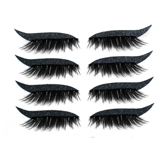 4 Pairs Of Lazy Eye Shadow Eyelash Stickers Flash Eye Shadow Stickers With Eyelashes Easy To Apply Eye Shadow And Eyelashes Together Without Glue
