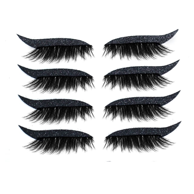 pares de pegatinas de sombra de ojos con pestañas postizas. Fáciles de aplicar, sin necesidad de pegamento.
