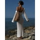 thumbnail image 4 of Vestidos largos de punto calados para mujer, verano 2024, vestido largo con escote en V y espalda descubierta para playa, ropa de playa para bikini, 4 of 5