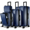 thumbnail image 5 of Virtu 4 Piece Hardshell Exapandable Luggage Set, Spinner Luggage Suitcase Set, Navy Blue, 5 of 9