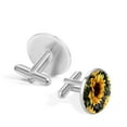 thumbnail image 3 of Sunflower Elegant Stainless Steel Silver Shirt Cufflinks for Formal Attire, 3 of 6