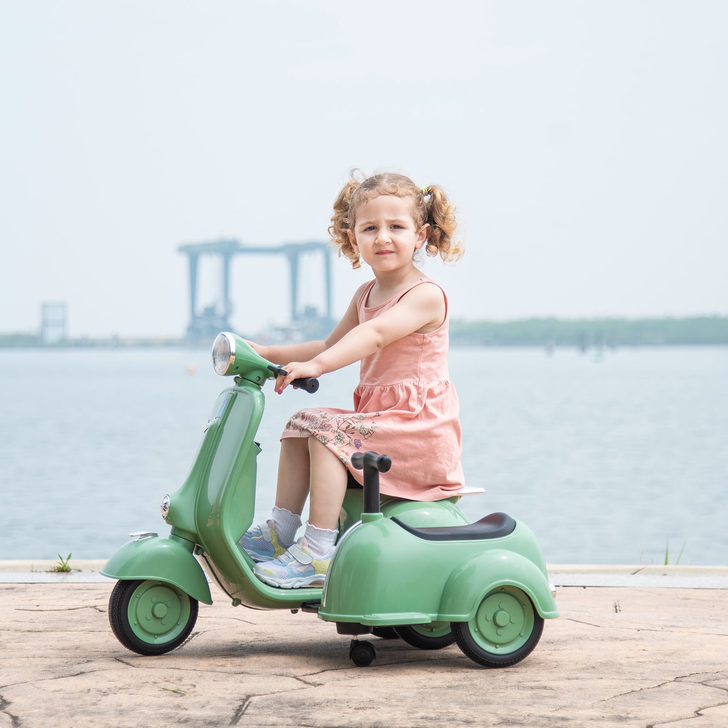 CIPACHO 6V Licensed Vespa Scooter Ride On Motorcycle for Kids, 3-Wheel Electric Kids Car for 3-8, Green CIPACHO 6V Licensed Vespa Scooter Ride On Motorcycle for Kids, 3-Wheel Electric Kids Car for 3-8, Green